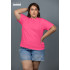 WOMENS PLUS T-SHIRT-PINK-DWP 50001 